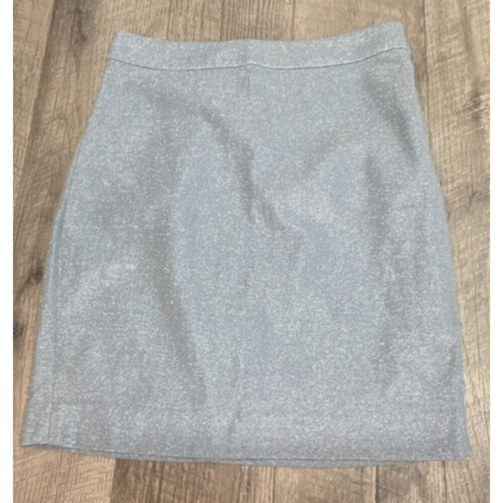 Diane Von Furstenberg Pencil Skirt Womens 6 Blue Shimmer Stretch Career Evening